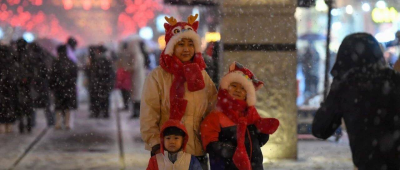 北京龙年首场降雪来了~