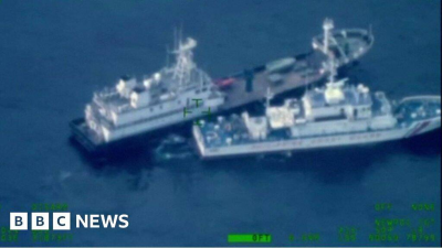 BBC News Top Stories-World Watch Boats collide in South China Seas disputed waters