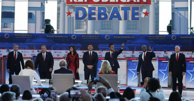 Reuters-Republican debate Trump rivals go after him Missing in action Ron DeSantis says