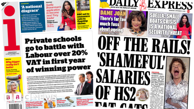 BBC News Top Stories-Blogs The papers Private schools go to battle and HS2 salaries