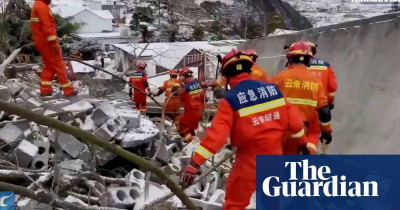 The Guardian - China-Dozens buried under rubble after landslide in south-west China  video