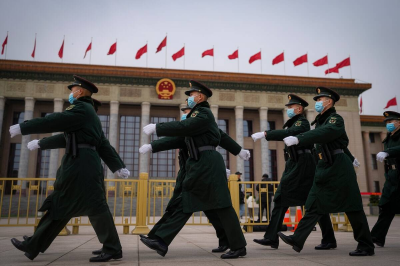 The Washington Post-Soldiers cops cameras Chinas security state on show for Two Sessions