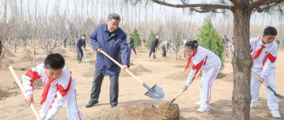 习近平在参加首都义务植树活动时强调 全民植树增绿 共建美丽中国