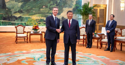 纽约时报中文网 - 英文原版-英Gavin Newsom on Climate Mission to China Gets an Audience With Xi