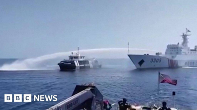 BBC News Top Stories-World Philippines accuses China of shooting water cannon at its boats