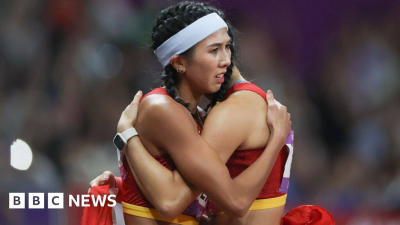 BBC News Top Stories-World Asian Games China censors Tiananmen image of athletes hugging